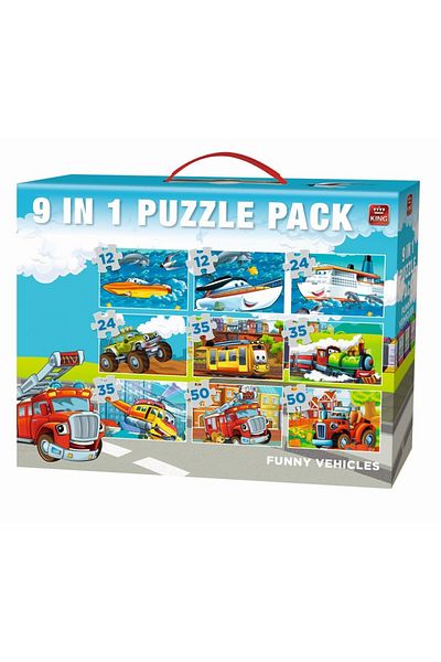 King Puzzle 9in1 Funny Vehicles 2