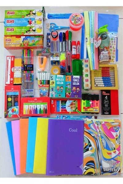 tüftürük مجموعة أدوات مكتبية العودة إلى المدرسة مكونة من 55 قطعة