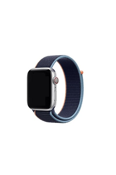 OEM Curea textilă albastră pentru Apple Watch, compatibilă cu 42-44-45 mm