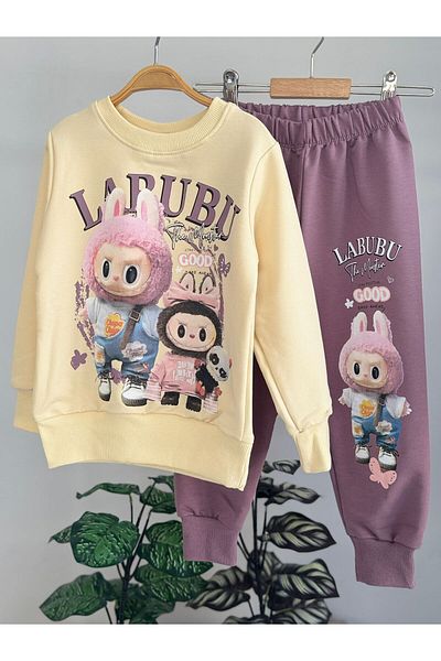 ÖRZİKİDS Printed Girls Tracksuit Set3-10 Years