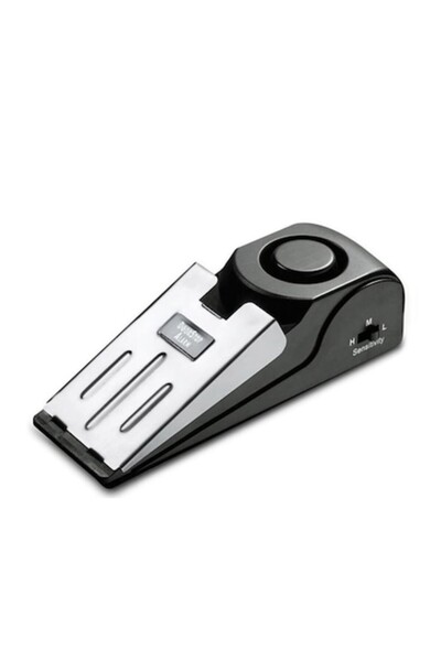 Steukens Alarmă tip opritor de ușă, neagră, 15x5 cm, cu indicator vizual,