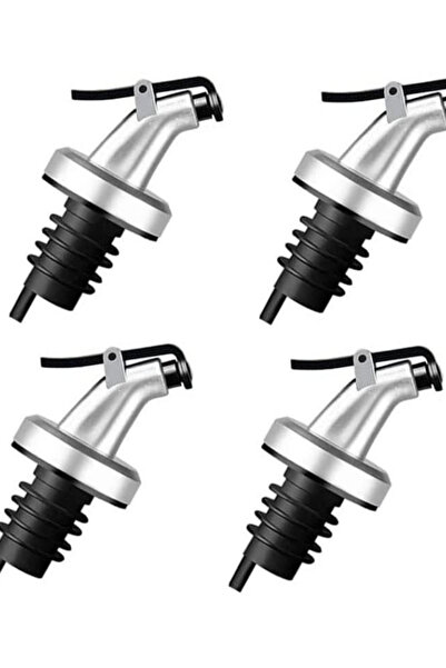 EUROLUXE 4 Adet Kapaklı Damlatmaz Yağ Tıpası Yağdanlık Şişe Ucu Yağlık Sirkelik Sosluk Damlatmaz