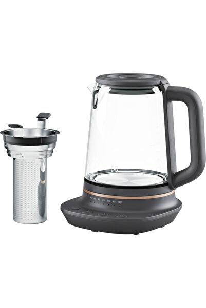 Electrolux Fierbător electric E7GK1-8BP, 2400W, infuzor pentru ceai inclus, sticlă Schott, temperatură predefinită