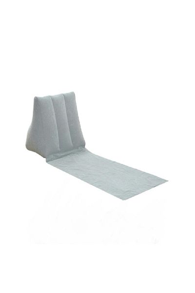 Bibilel Beach Mat with Inflatable Pillow, Foldable, 138x48cm, Gray