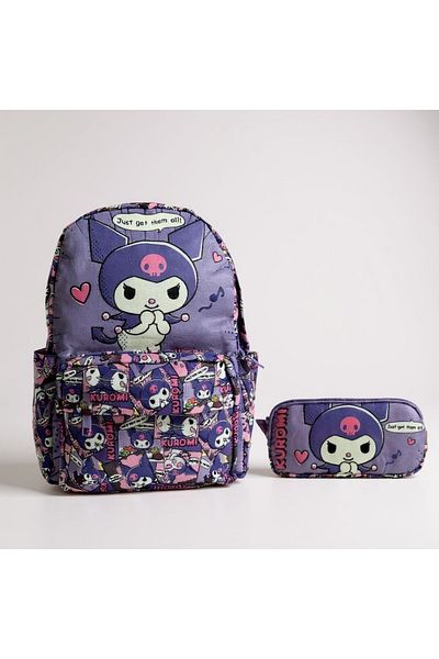 JaspEAdo Wiggle Kuromi 2-Piece School Set Primary School Bag - Pen Holder 3184