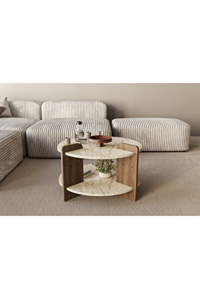 MONEayna Oalla Mermer Desen Orta Sehpa