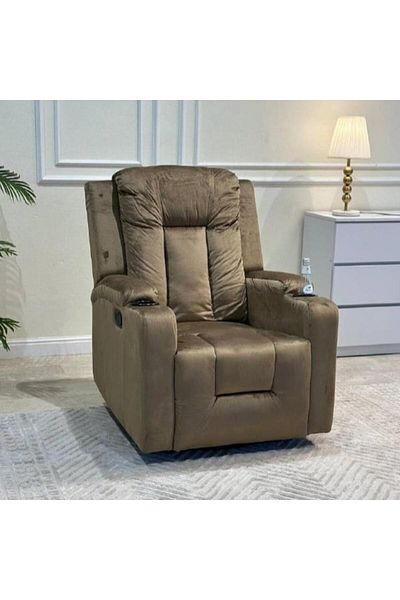 Trendat Brown Rocking and Swivel Recliner Chair