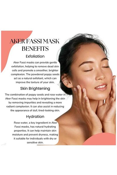 Ogaili Aker Fassi Face Mask Powder, Moroccan Skincare Secret, Herbal Cleanser with Anti-Aging Benefits 100g