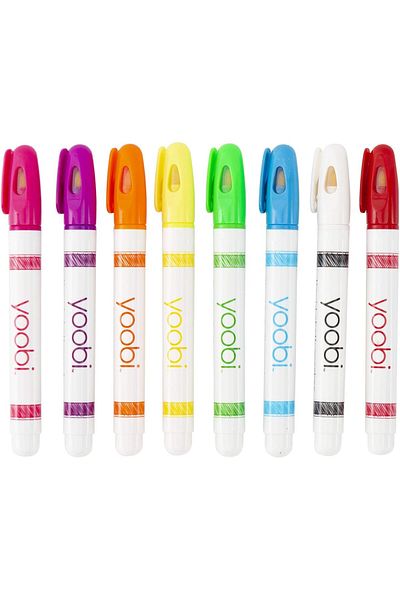 Yoobi Liquid Chalk Markers for Blackboard, Whiteboard & Glass – Non-Toxic Chalkboard Markers for K