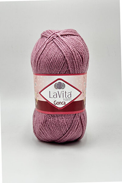 LaVita Yarn Fir pentru tricotat manual Gonca 100% acrilic 100gr (4134 GÜL)
