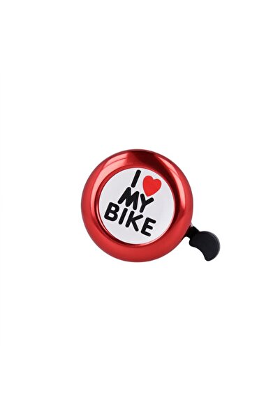 Bibilel Aluminum bicycle bell, bell, I love my bike, Red