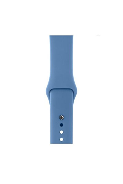 OEM Curea din silicon, albastru denim, compatibilă cu Apple Watch 42/44 mm