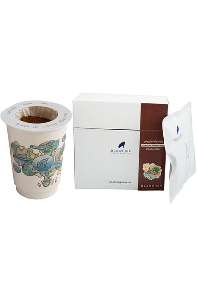 BLACK SIP COFFEE ROASTERS 4 أظرف قهوة مختصة بليند ماسكربوني | Blend mascarpone Drip 4 Kit