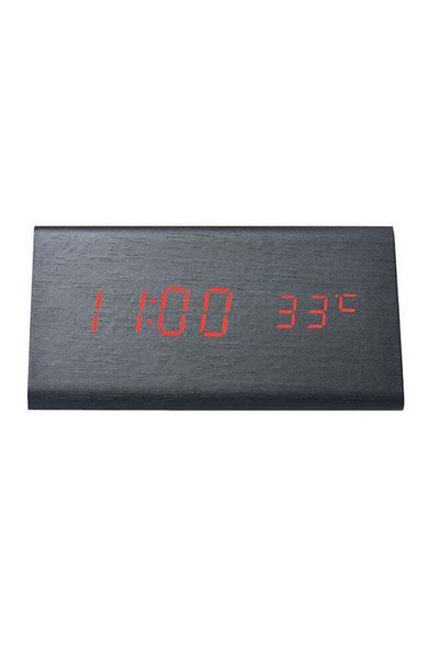Generic Voberry Triangle Shaped LED Desk Clock Black