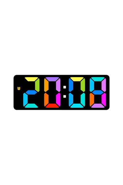 Generic Modern Digital Clock - 2024 New Dynamic RGB Display, 12/24H Format, Large Digits, Silent Operation