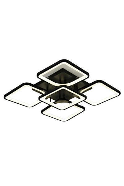 Jiju Black LED Chandelier with 2.4G wifi Remote Control with 3 functions light/cold/warm/neutral