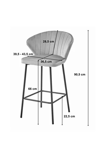 Leobert Kuchyňská/barová židle, Artool, Gatta, samet, ocel, modrá a černá, 43,5 x 36,5 x 90,5 cm