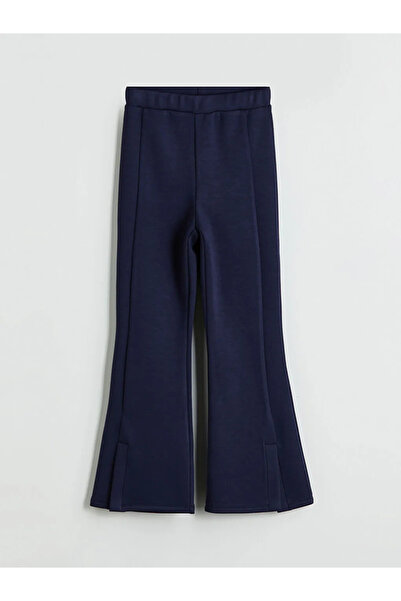 LC Waikiki LCW KidsLacivert Beli Lastikli Ispanyol Paça Kız Çocuk Tayt