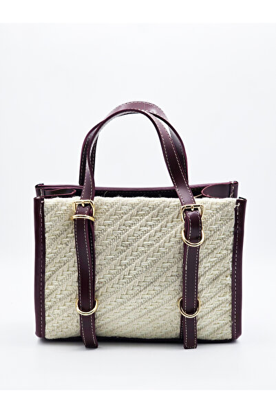 KOÇAK ÇANTA Geantă de mână și de umăr din in, cu două mâneci, pentru femei