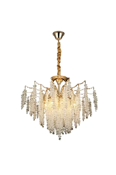 Jiju Chandelier Gold Metal Crystal 7xE14 d500mm