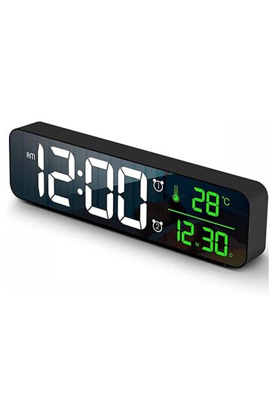 Generic Digital Clock, Alarm Clock for Bedroom Digital Clock Large Display Di...