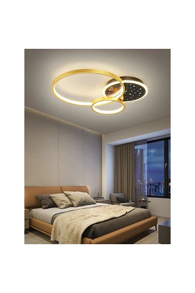 edc LED Chandelier With 2.4G WiFi Remote Control With Light/Cold/Warm/Neutral Adjustable Intensity