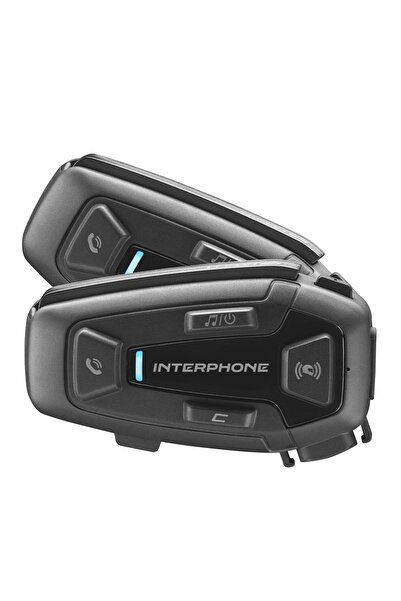 Interphone Interfon Bluetooth U-COM 8R cu două căști, 2 bucăți - SİYAH
