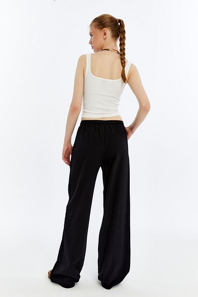 aziso Women's Linen Loose Cut Trousers