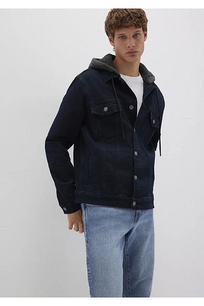 Mavi Men's Navy Blue M0112808-90770 Brandon Denim Jacket