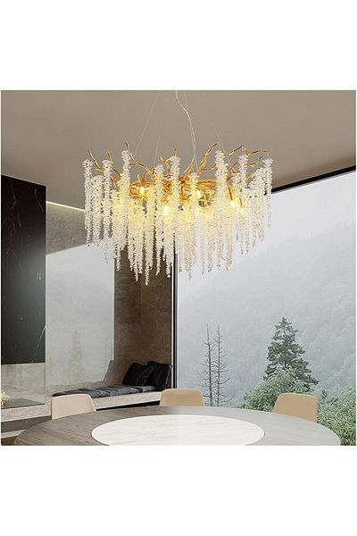 Sueva Chandelier Metal Gold Crystal 9xE14 D600mm