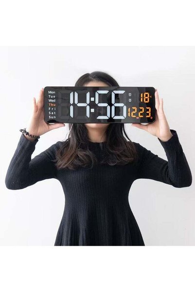 Generic Digital Wall Clock 16.2 Inch Large Display With Remote Control For Li...