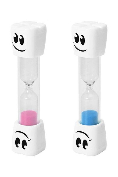 Generic 2 Minute Toothbrush Sand Timer for Kids - Set of 2 Small Blue and Pin...