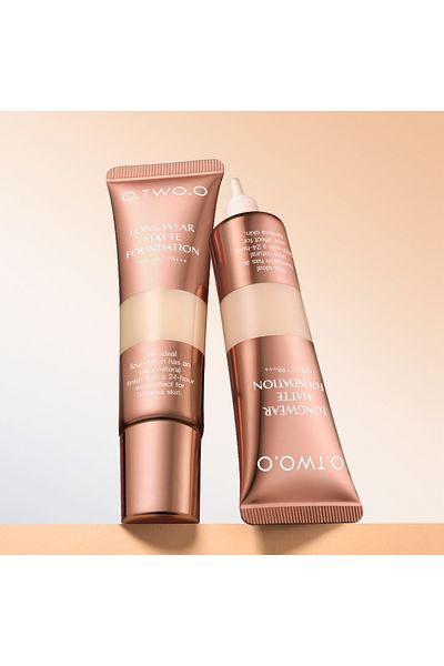 O.TWO.O Cosmetics O.TWO.O Matte Finish Liquid Foundation – High Coverage, Long-Wear Base