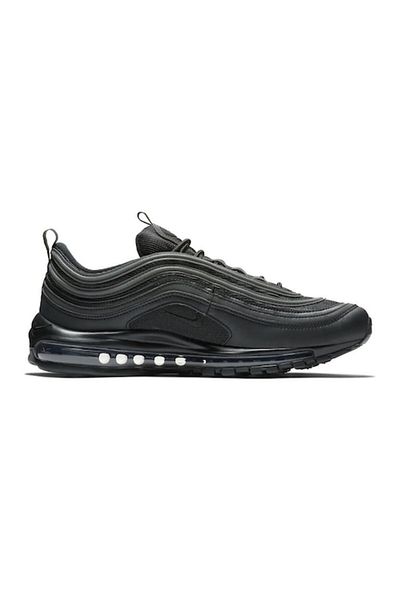 Nike Men's Sneakers Air Max 97, Black, Genuine Leather, Original Design, Increased Comfort, Size 48.