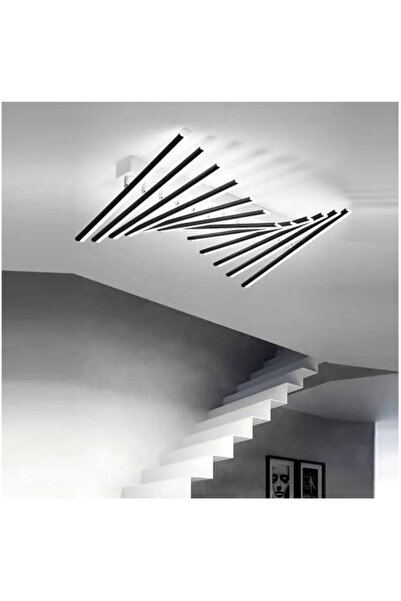 Sueva Lustra LED Minimalist Lumina Reglabila Alb+Negru, Telecomanda