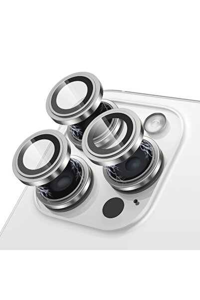 Lito Protecție de sticlă S+ pentru cameră iPhone 16 Pro / 16 Pro Max - M70, sticlă securizată, argintie