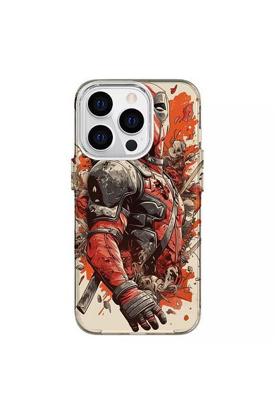 Turkuaz iPhone 13 Pro Max Special Deadpool Design Luxury Silicone Case