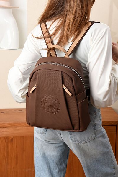 Just Polo EU Original Just Polo 9 Compartment Large Size Women's Backpack 6026 Brown