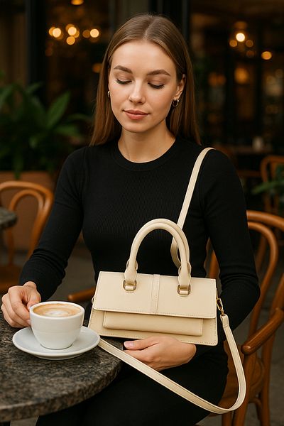 Handley Women's Stylish Design Shoulder and Hand Bag – Multi-Compartment Adjustable Strap