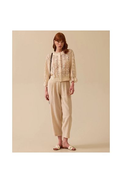 SEÇİL New Women's Patterned Lace Detailed Transparent Jacket 10002511110023
