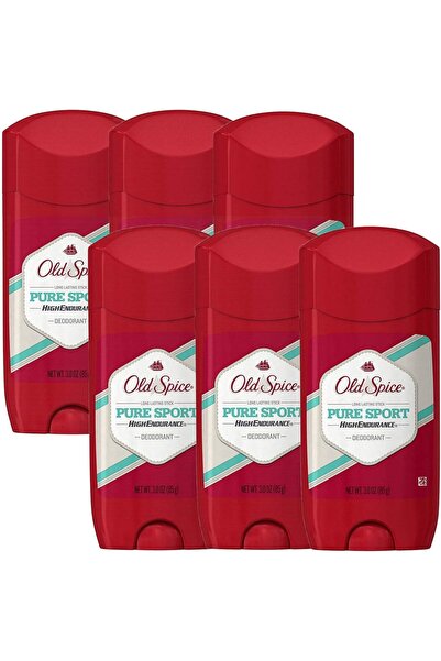 Old Spice مزيل عرق عالي التحمل للرجال، بيور سبورت - 3 أونصة / 85 جم × عبوة من 6 قطع