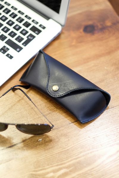 naft Beylik - Real Leather Glasses Case - Black Color