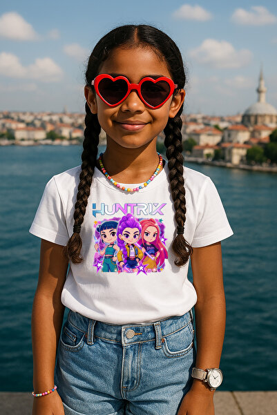 BLITZIST Μπλουζάκι για κορίτσια με στάμπα Kpop Demon Hunters Hunterix 4-13 ετών - Μπλουζάκι Huntr/X