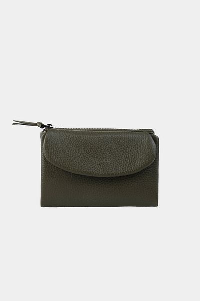 Grande Women's Genuine Leather Multi-Eye Wallet Green