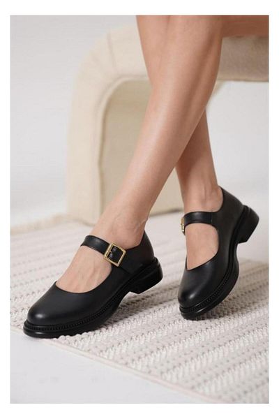 pabucmarketi Women's Casual Shoes with Black Buckle