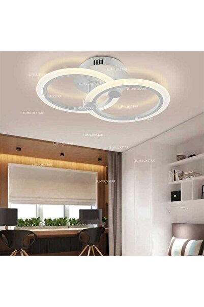 Sueva Πολυέλαιος LED 2 κύκλοι με τηλεχειριστήριο WiFi 2.4G, 3 φώτα με δυνατότ...