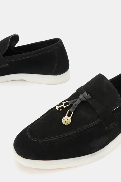 TUNAELLİ ЖІНОЧІ ЧОРНІ ЗАМШОВІ ЧЕРЕВИКИ З НАСТУПНОЮ ПІДБОРОЮ, НАТУРАЛЬНА ШКІРА, РОЗМІР 36-41