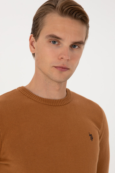 U.S. Polo Assn. Men's Brown Basic Sweater 50313713-Vr233