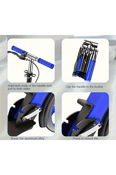 ToyznKidz Manuel Katlanabilir Scooter Mavi Renk