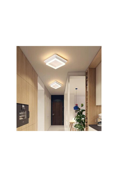 LightPlanet Lustra LED Patrat , Lumina reglabila, Alb